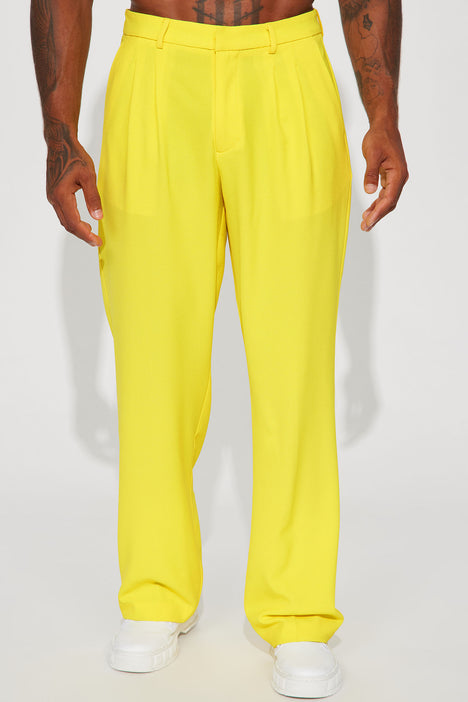 Golden Hour Pleated Loose Trousers Yellow