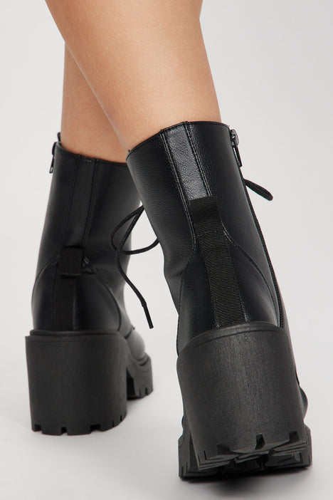 Lace up combat booties hotsell