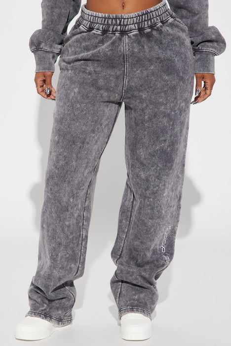 Wide leg grey on sale sweatpants