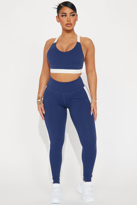 In Motion Color Block Active Set Navy combo