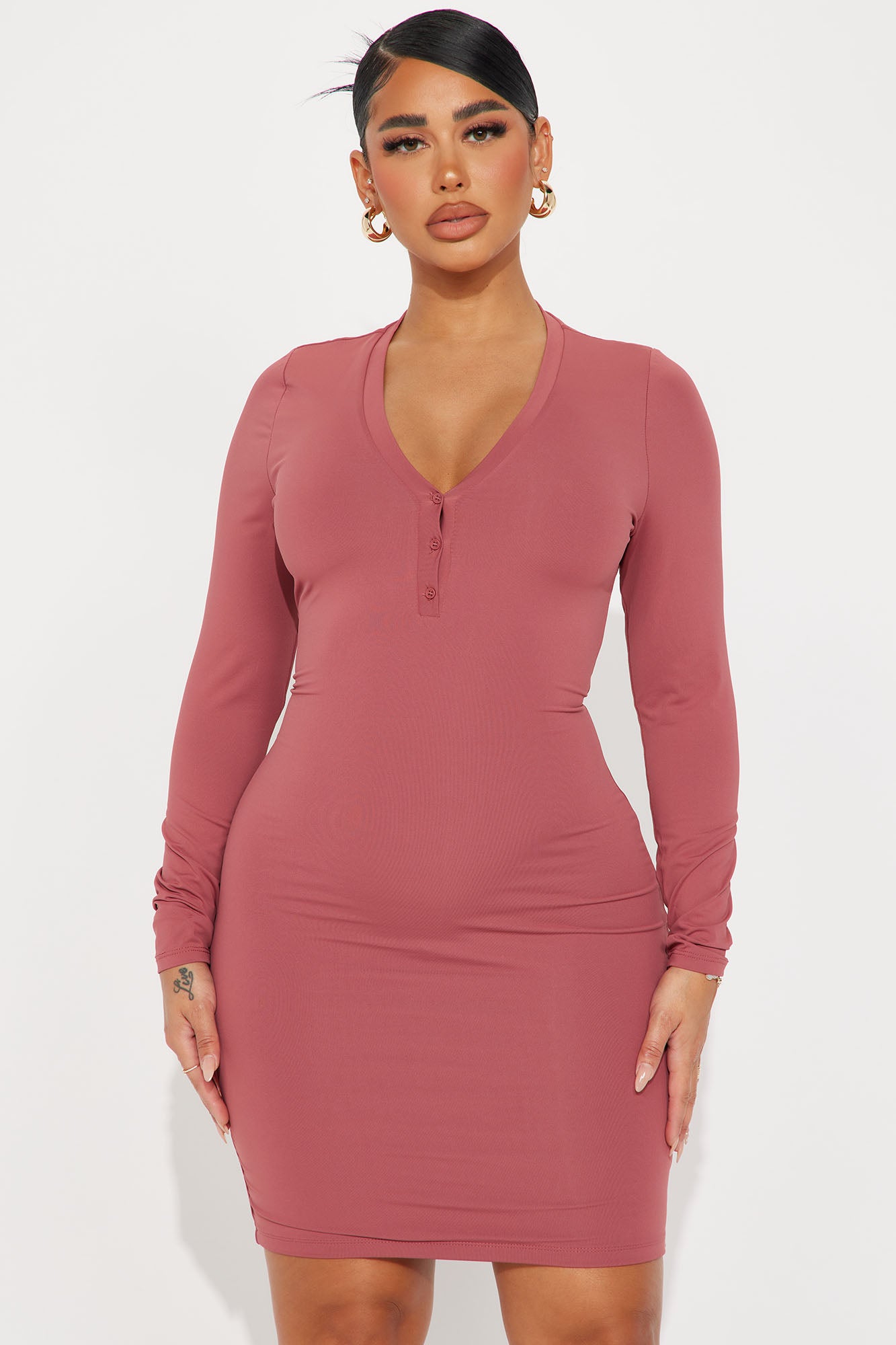 Elizabeth Bodycon Midi Dress Marsala Fashion Nova Dresses