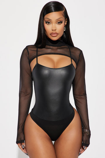 Macie Snatched Bodysuit - Black, Fashion Nova, Bodysuits