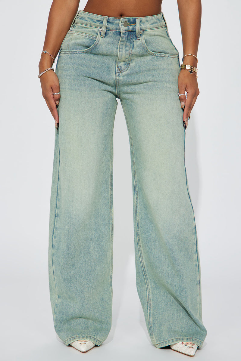 Naples Tinted Drop Waist Baggy Jeans - Light Wash | Fashion Nova, Jeans ...