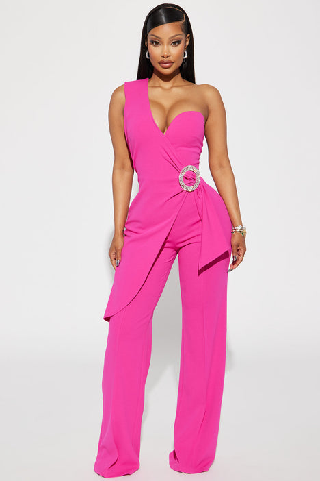 Fab Opportunities Fuchsia Pink One Shoulder Jumpsuit | One shoulder jumpsuit,  Jumpsuit, Jumpsuit shopping