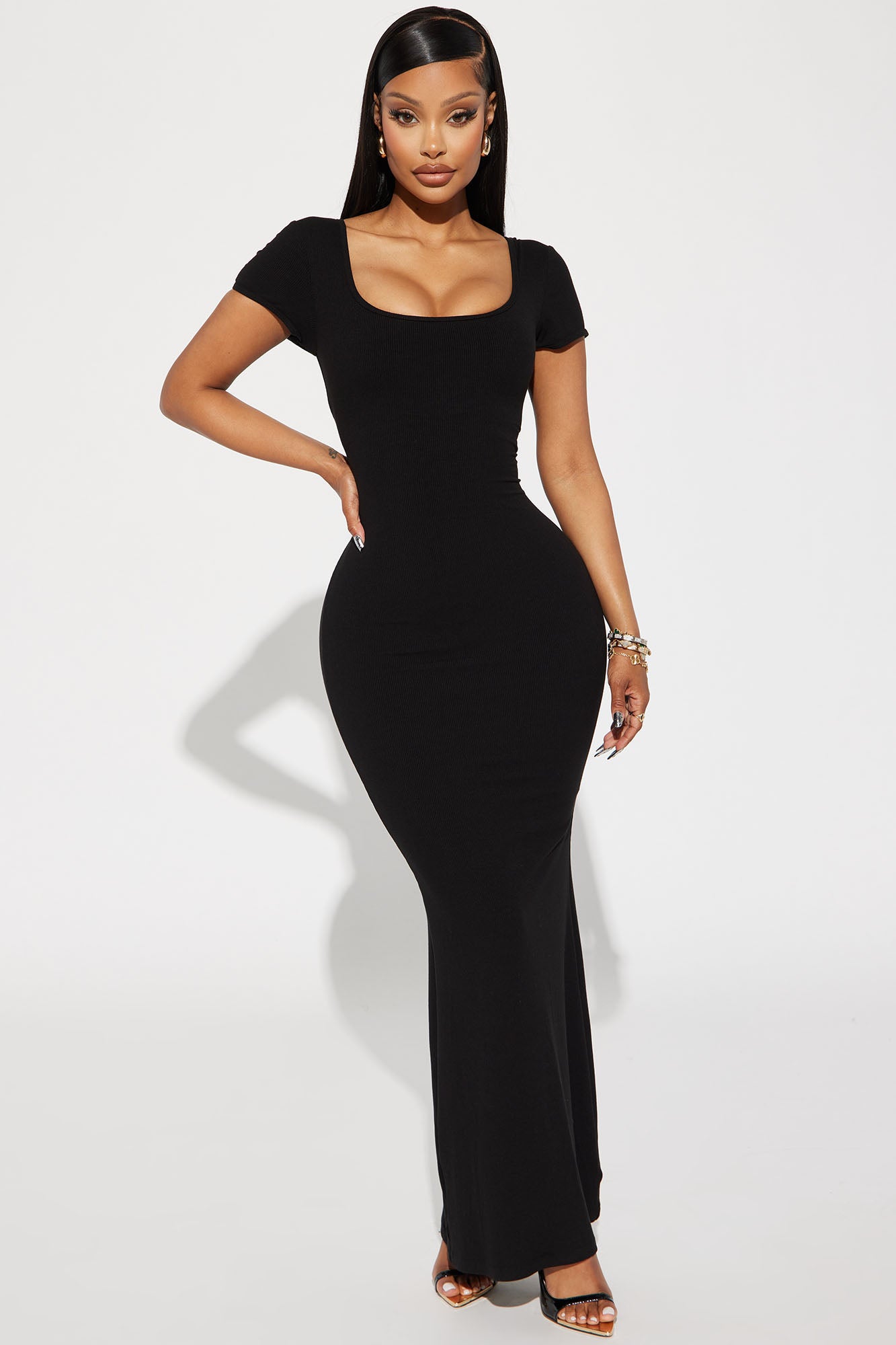 Adriana Shapewear Maxi Dress - Black