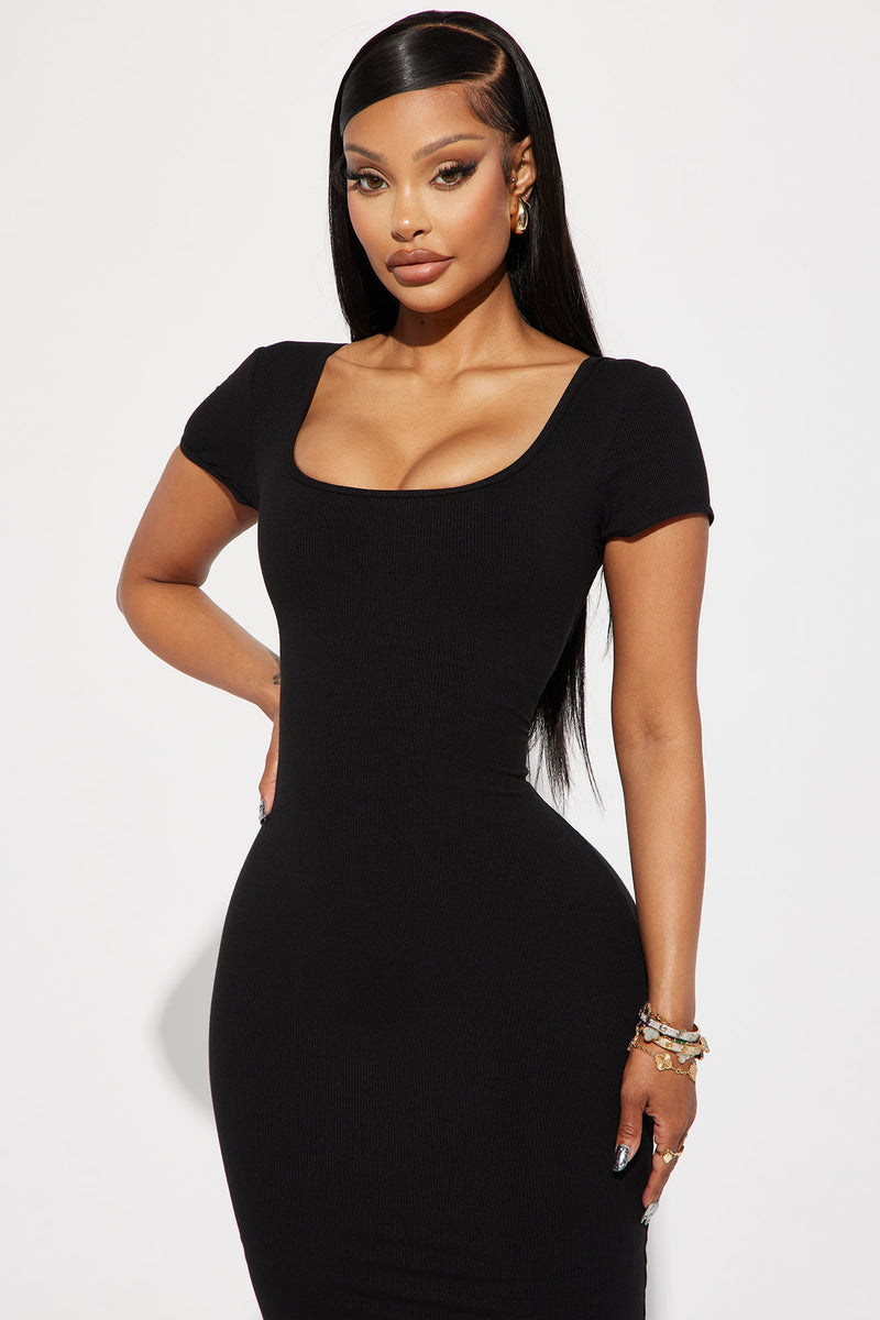 Adriana Shapewear Maxi Dress Black Fashion Nova, Dresses Fashion Nova