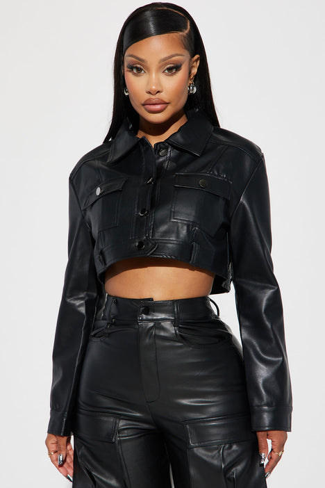 On My Way Cropped Jacket Black