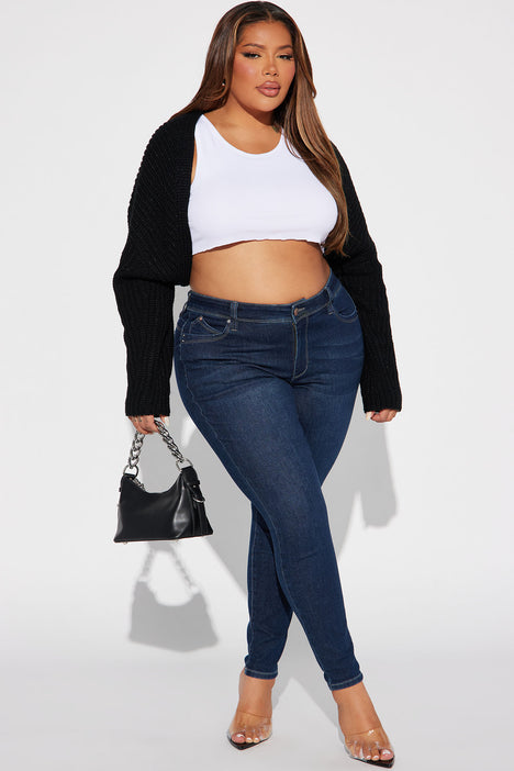 Plus size top bolero sweater