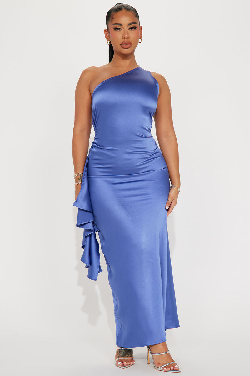 Dalia Satin Gown - Blue | Fashion Nova, Dresses | Fashion Nova