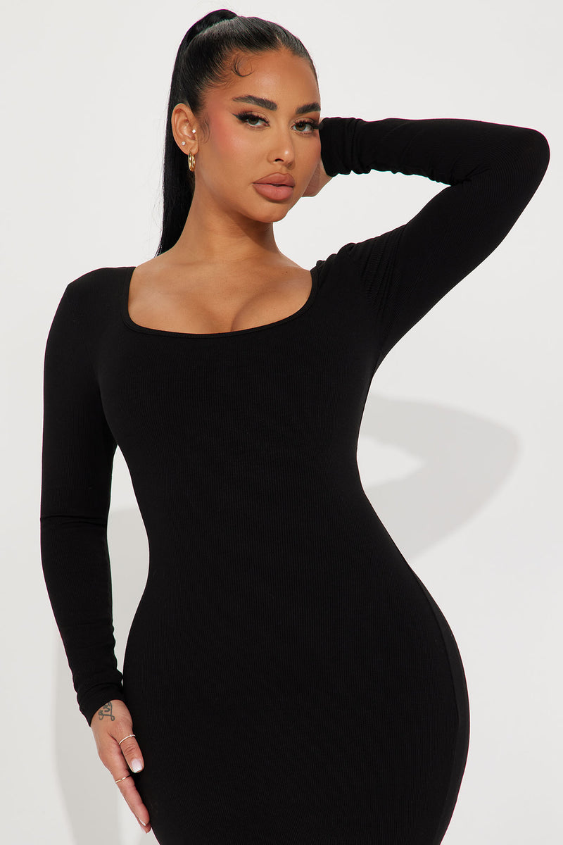Ariana Shapewear Maxi Dress Black Fashion Nova, Dresses Fashion Nova