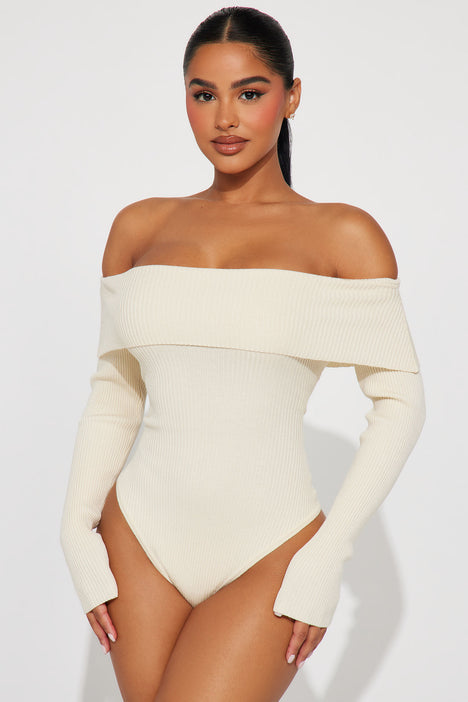 Cream bodysuit best sale
