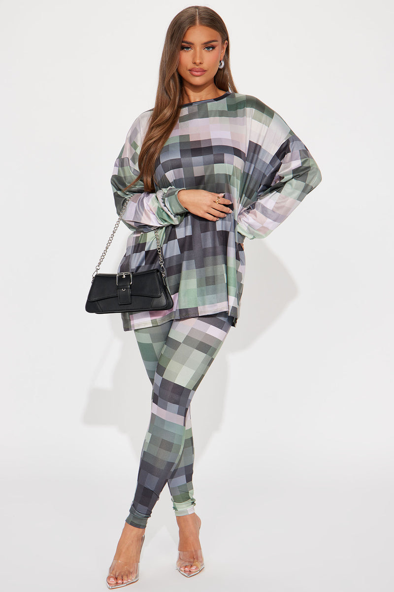 Blurry Moment Legging Set - Olive/combo | Fashion Nova, Matching Sets ...