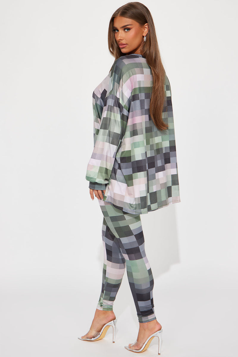 Blurry Moment Legging Set - Olive/combo | Fashion Nova, Matching Sets ...