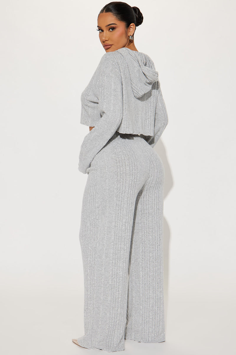 Staying Inside Pant Set - Heather Grey | Fashion Nova, Matching Sets ...