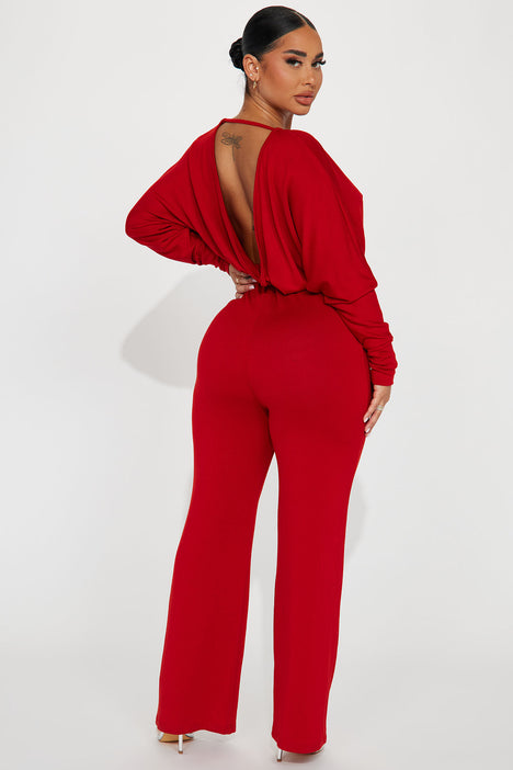 Red jumpsuit fashion nova store