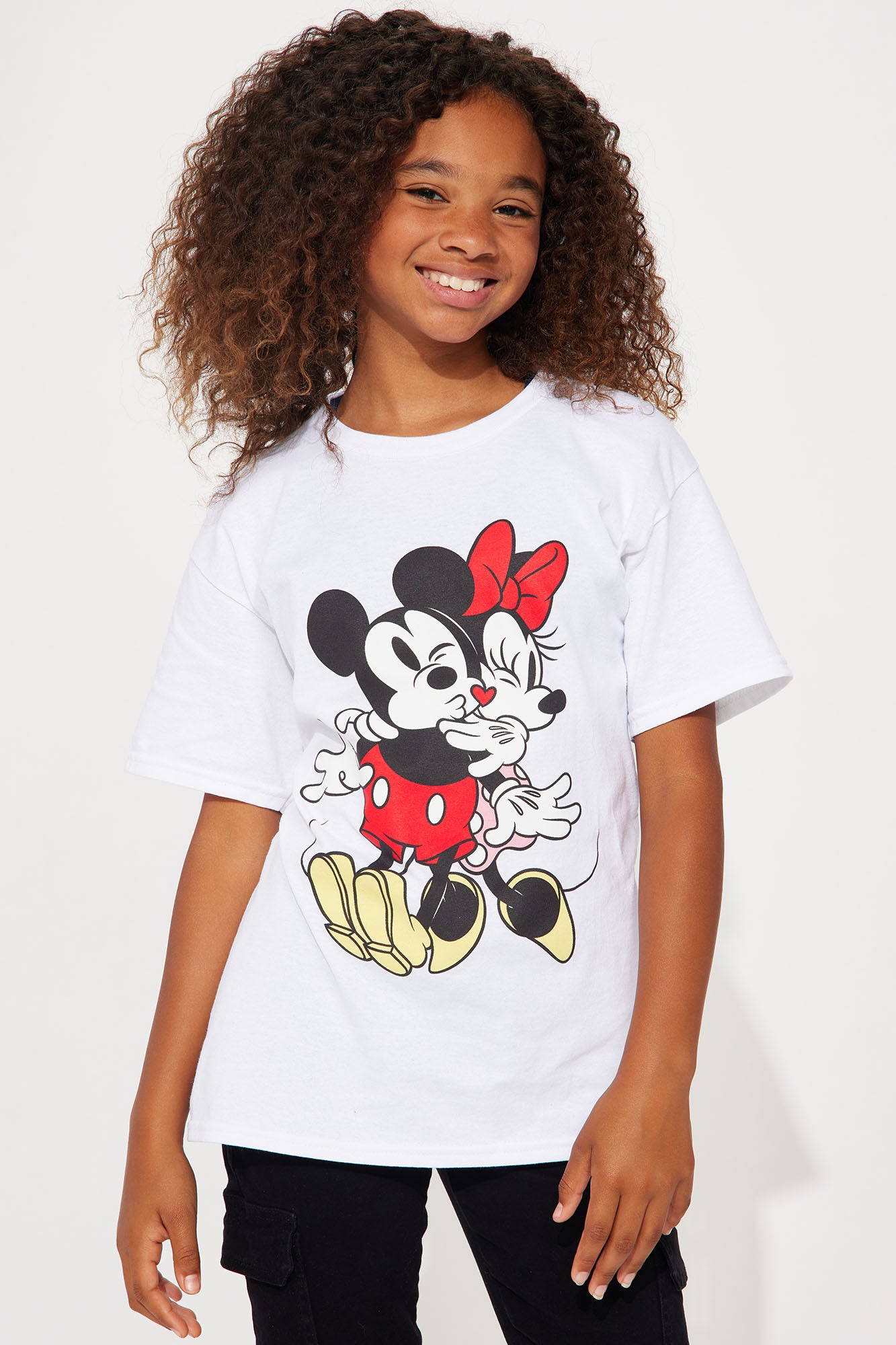Mini Sweetest Mickey And Minnie Graphic Tee White Fashion Nova