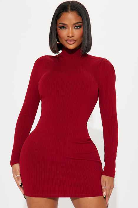 Burgundy dress fashion nova top