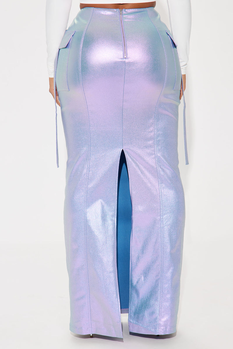 Bring That Energy Iridescent Maxi Skirt - Lavender | Fashion Nova ...