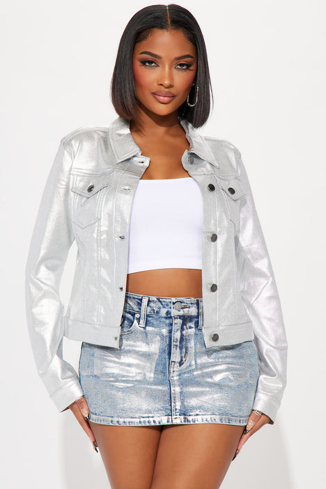 Go Getter Jacket Silver Fashion Nova Jackets Coats