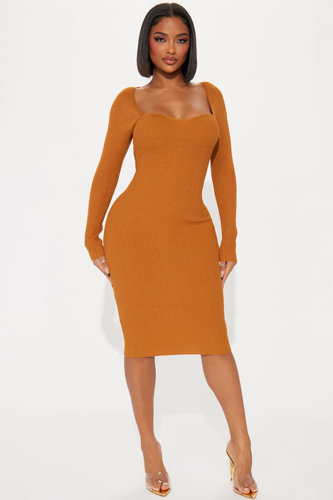 Fashion nova cheap mustard dress