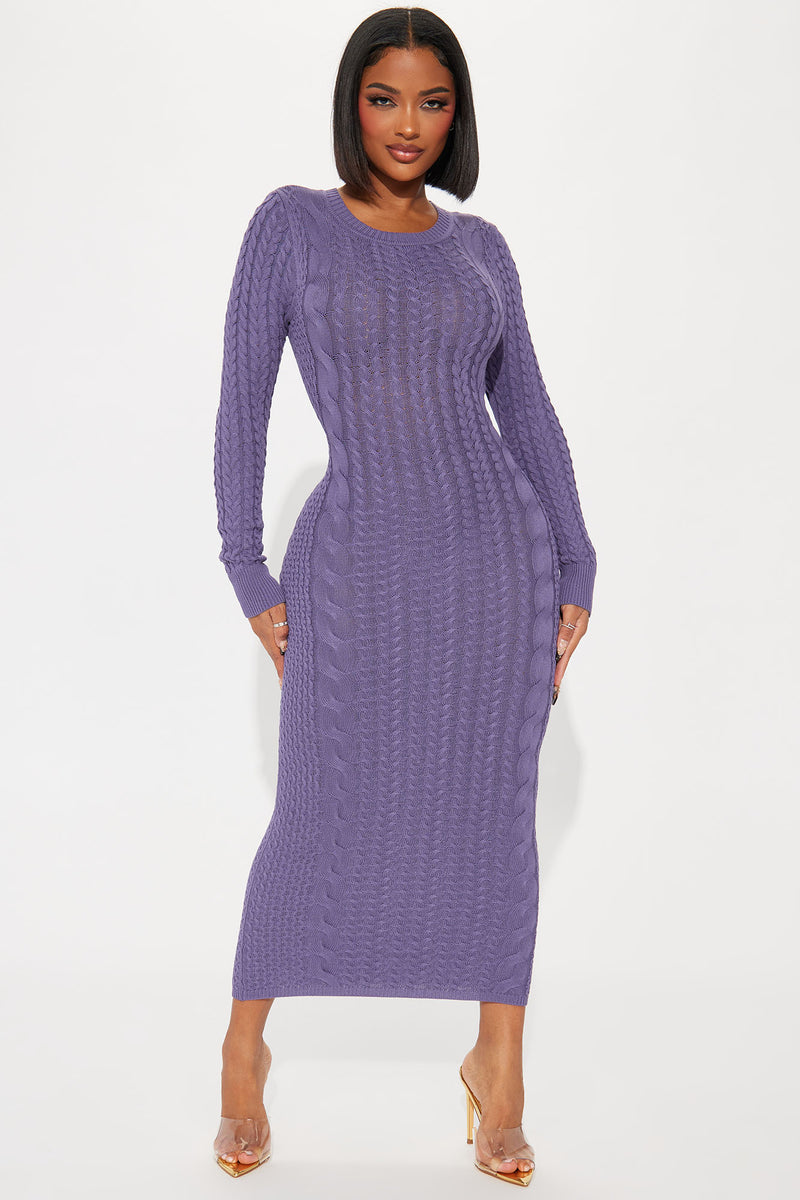 Natalia Sweater Maxi Dress - Purple | Fashion Nova, Dresses | Fashion Nova