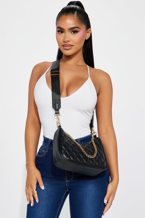 Your Favorite Girl Crossbody Bag Black Fashion Nova Handbags