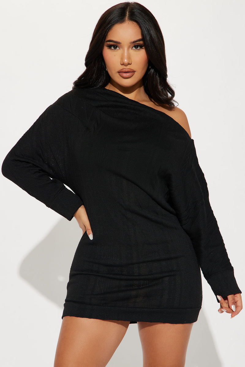 Ava Sweater Mini Dress - Black | Fashion Nova, Dresses | Fashion Nova