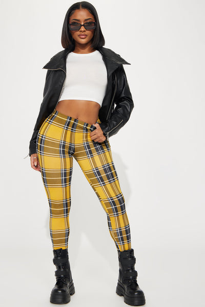 Plaid leggings hotsell