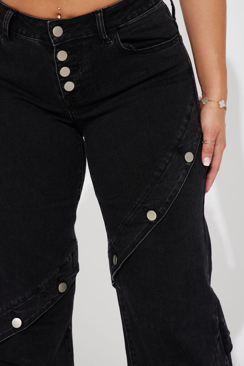 Upgrade You Stretch Wide Leg Jean - Black | Fashion Nova, Jeans ...