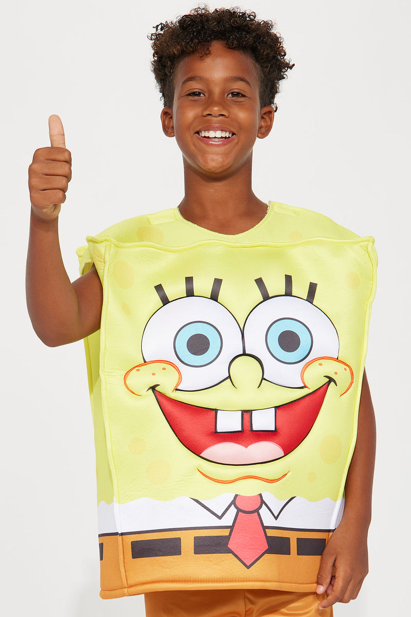 Vestito Carnevale Spongebob Bambino Costume SpongeBob SquarePants Per  Bambino - Tuta Gialla Taglia 3T Costume Halloween 3t Nickelodeon, image size:800x1200
