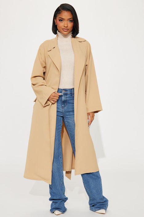Mia Light Weight Trench Coat - Khaki | Fashion Nova, Jackets