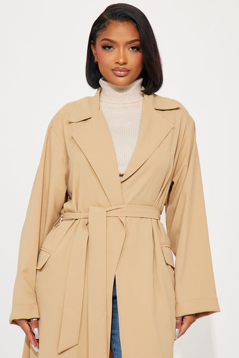 Mia Light Weight Trench Coat Khaki Fashion Nova Jackets