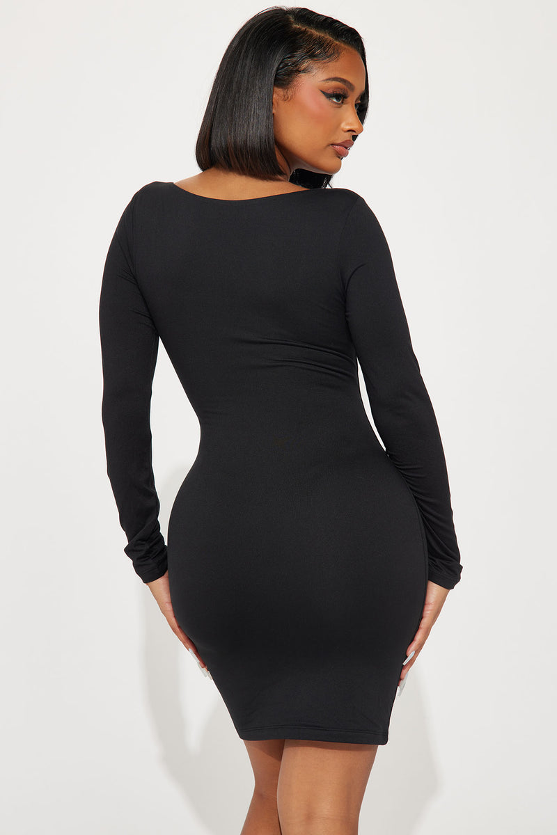 Serenity Double Lined Mini Dress - Black | Fashion Nova, Dresses ...