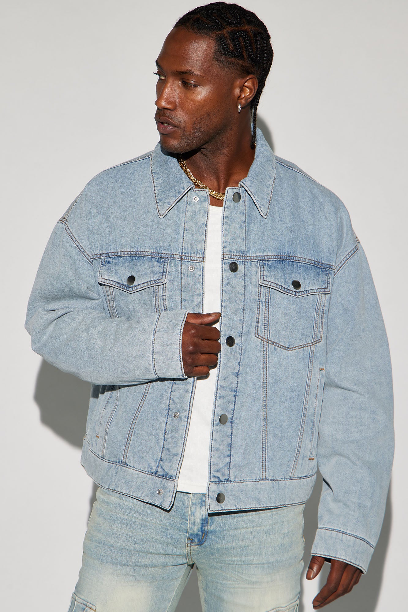 padded denim jacket