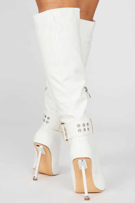 Sexy white boots hot sale