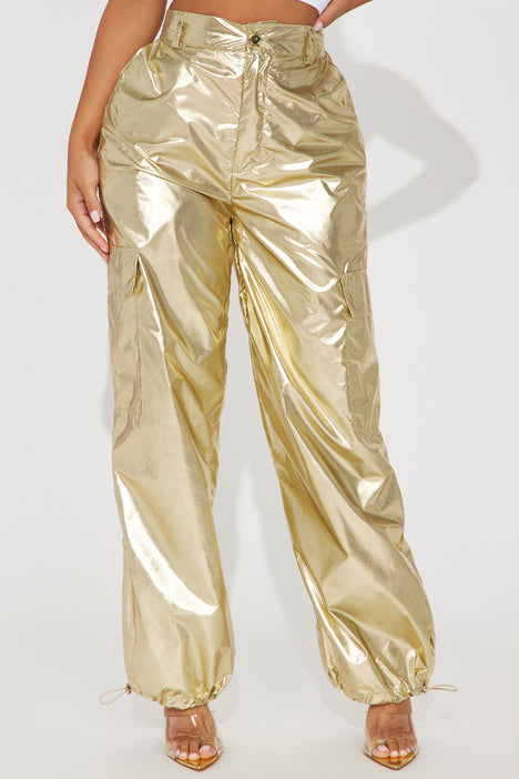 Gold cargo shop pants