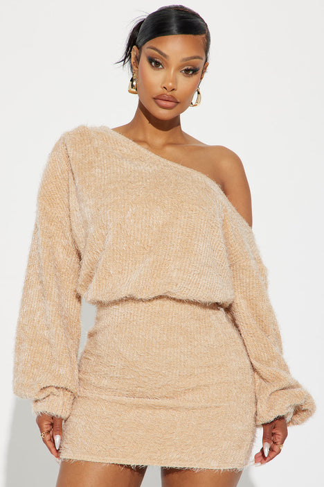 Fashion nova oatmeal hot sale dress