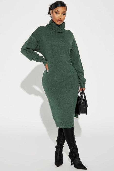 Venae Sweater Maxi Dress - Chartreuse