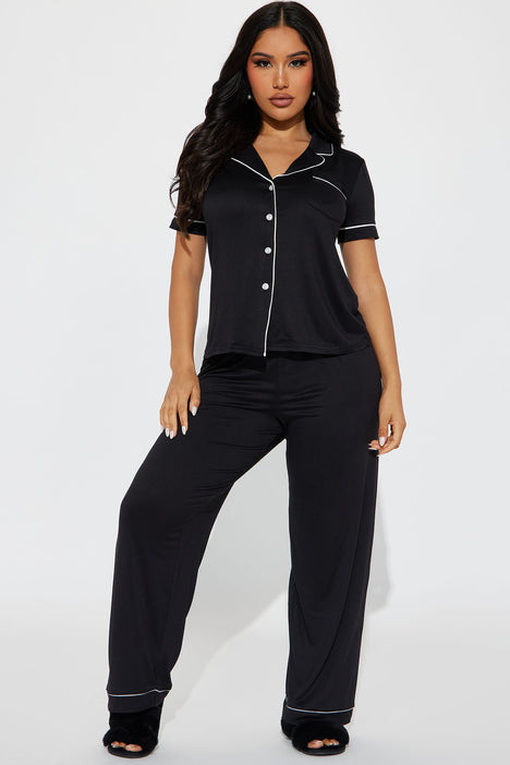 Hit Snooze PJ Pant Set Black