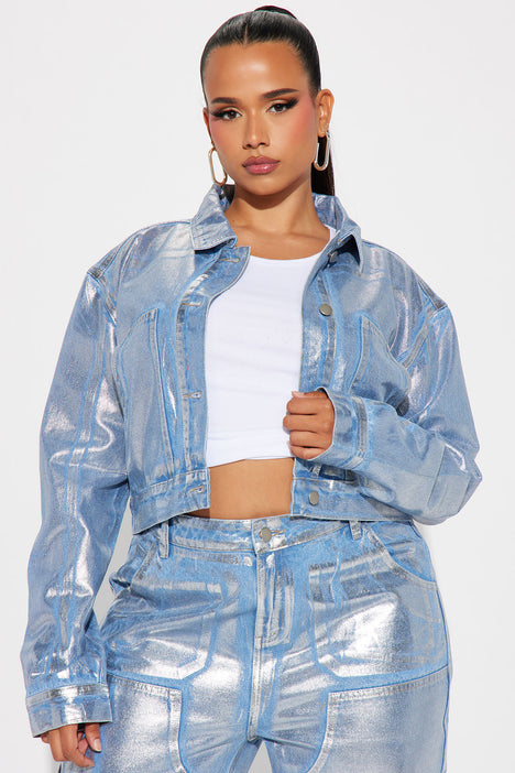 Fashion nova metallic sale jacket