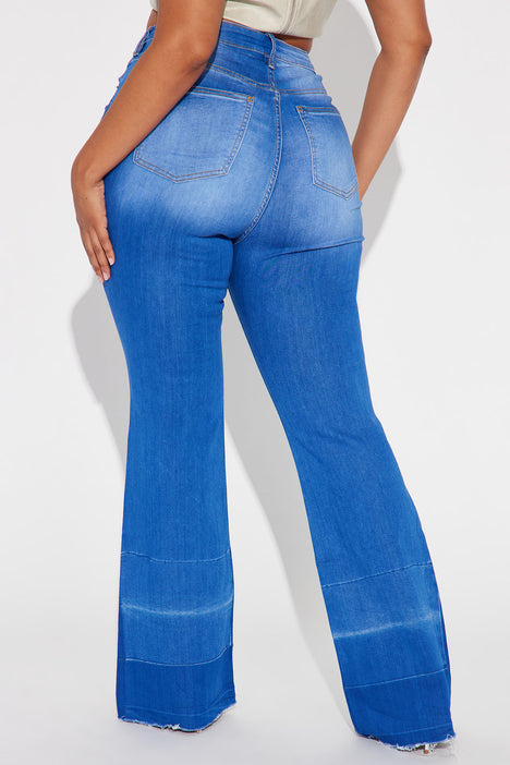 Janis Super Soft Low Rise Flare Jeans - Blue Wash, Fashion Nova, Jeans