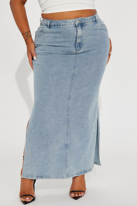 Fashion nova high waisted jean skirt online