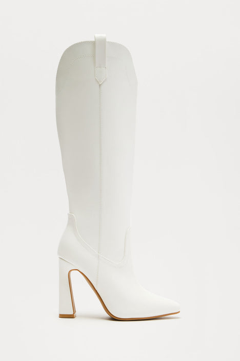 Fashion nova white booties best sale