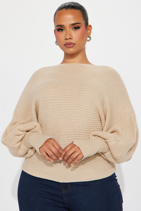 Cream balloon clearance sleeve jumper
