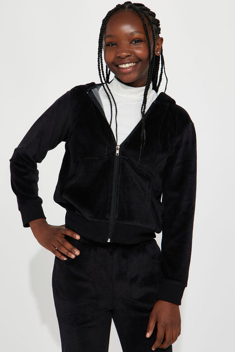 Velour tracksuit womens black store