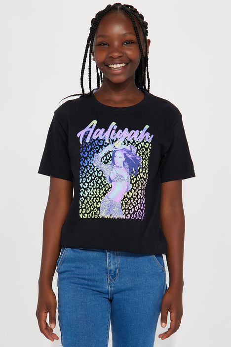 Mini Aaliyah Crystalline Short Sleeve Tee Black