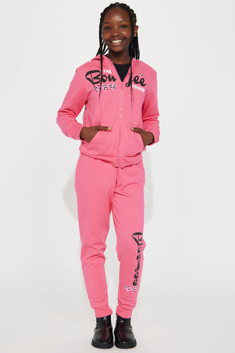Hot pink 2025 jogger set