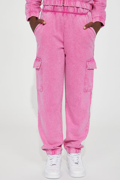Mini Fiona Fleece Jogger Fuchsia Fashion Nova Kids Pants