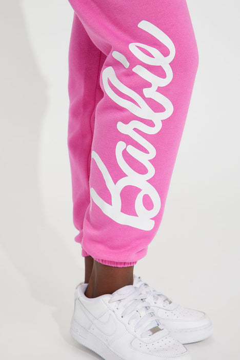 Mini Barbie Fleece Joggers - Pink/combo