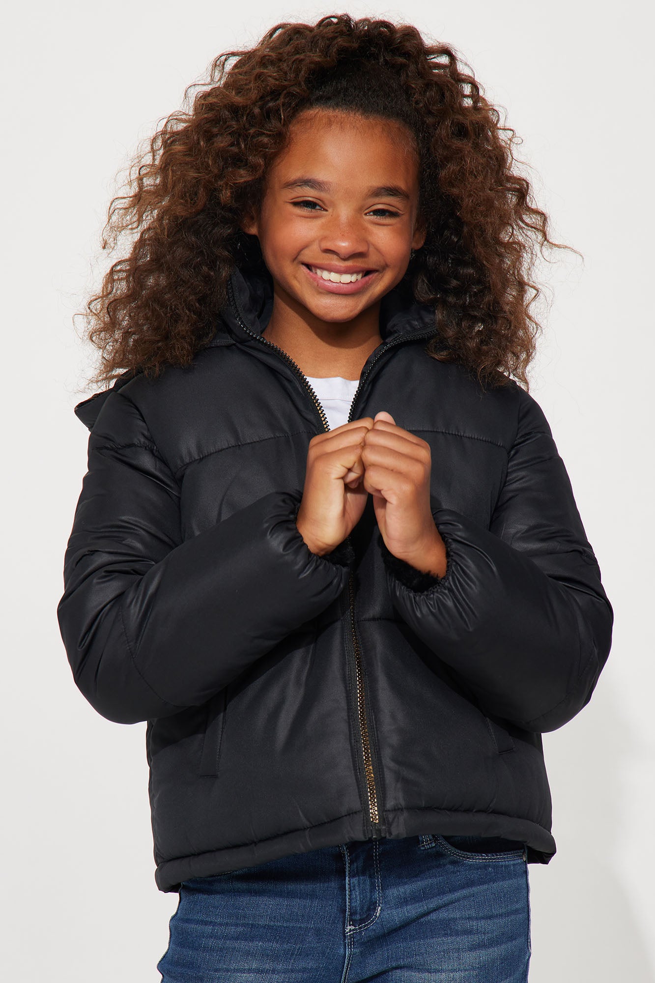 Mini black puffer jacket outlet